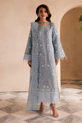 3-PC Unstitched Chiffon Embroidered Miraal by Emaan Adeel | AVIRA